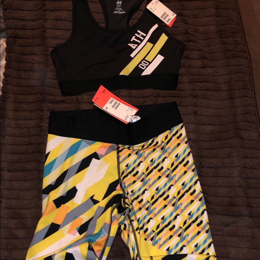 H&M Fitness Leggings & Sports Bra